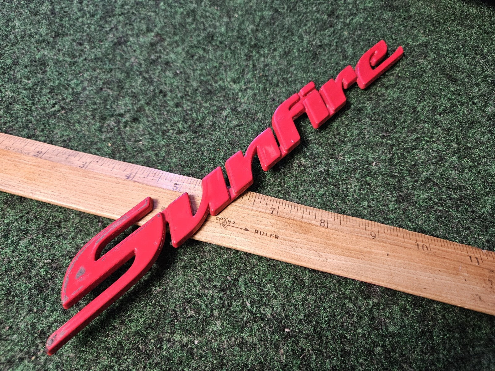 1998-2004 Pontiac Sunfire Red Emblem Badge Logo Nameplate Name Plate 4M9