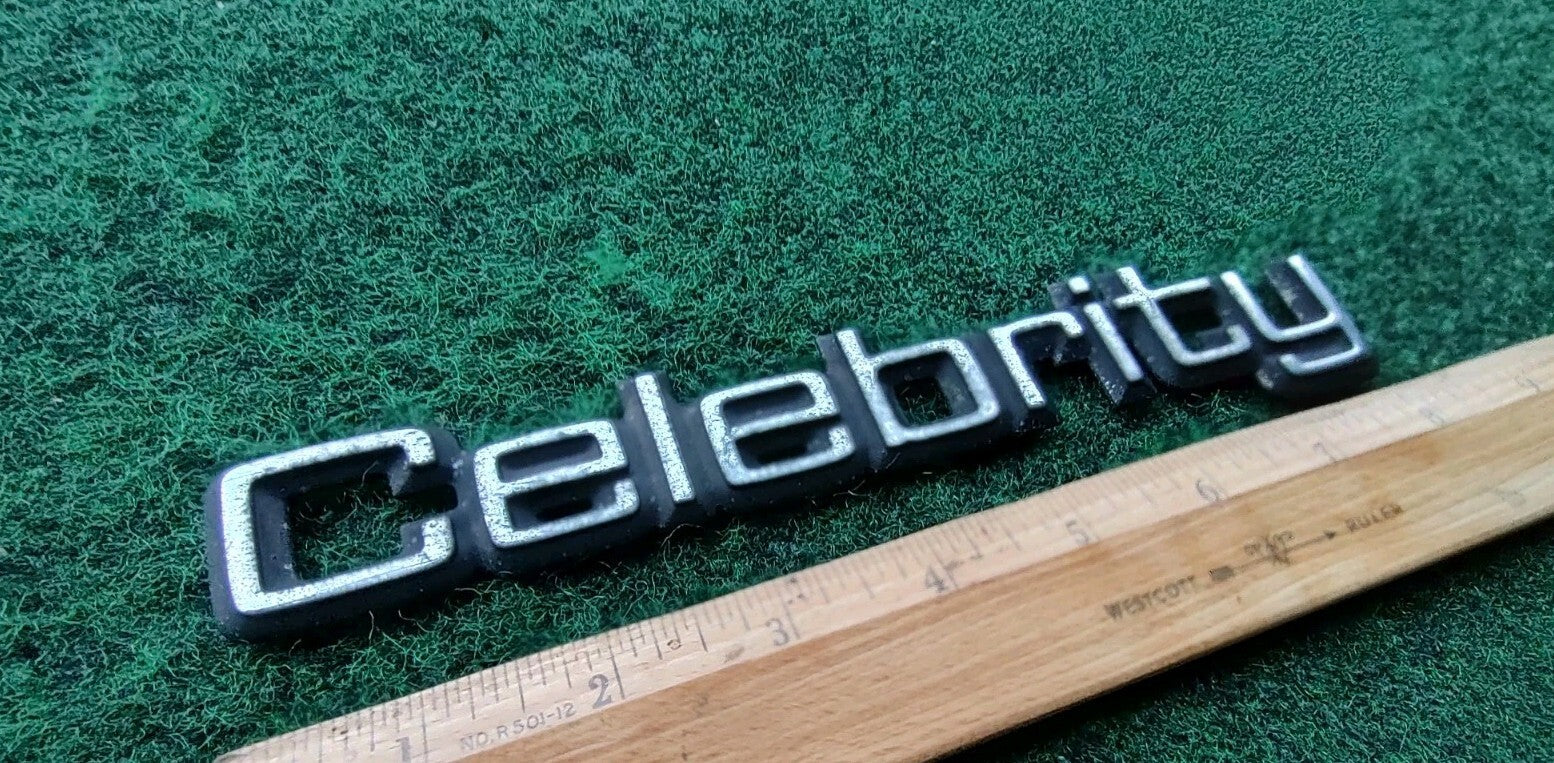Chevy OEM Celebrity Chrome & Black 8" Emblem Badge Logo Nameplate Name Plate 5S3