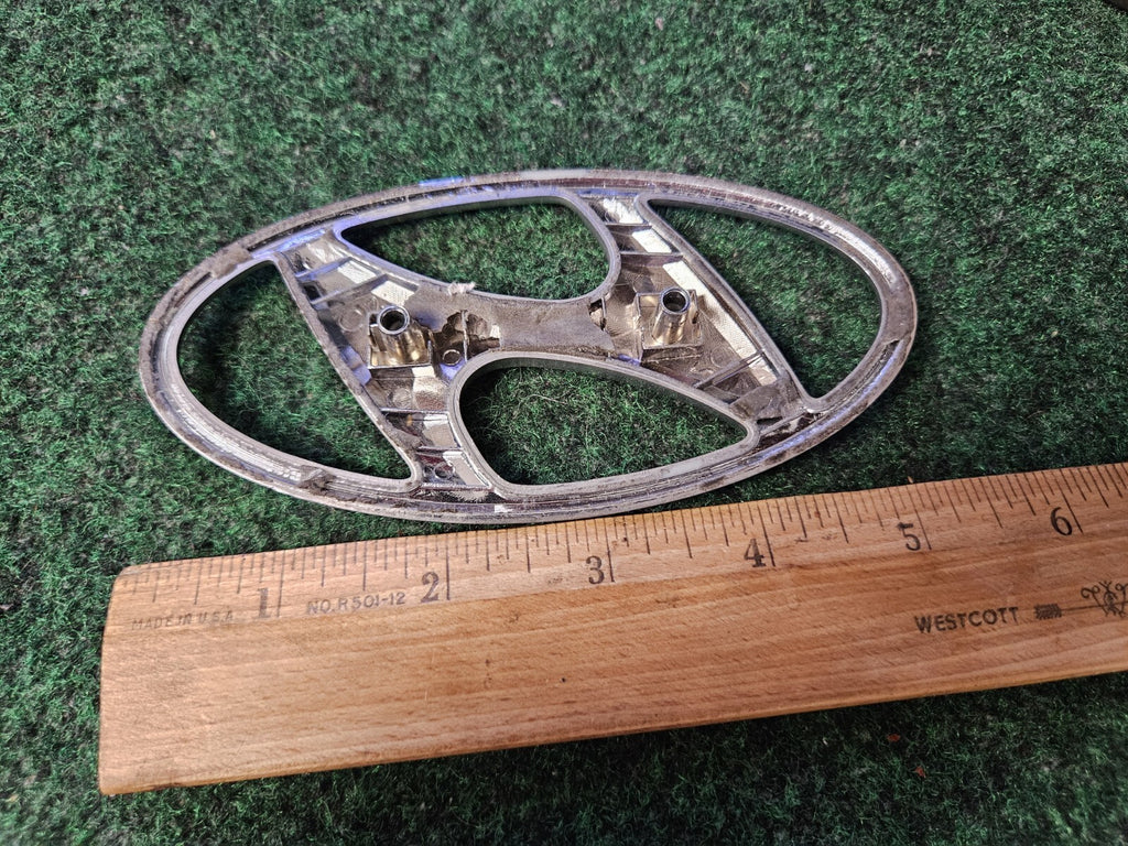Hyundai Emblem Logo Symbol Badge Chrome OEM Nameplate Name Plate ~5" 4M6