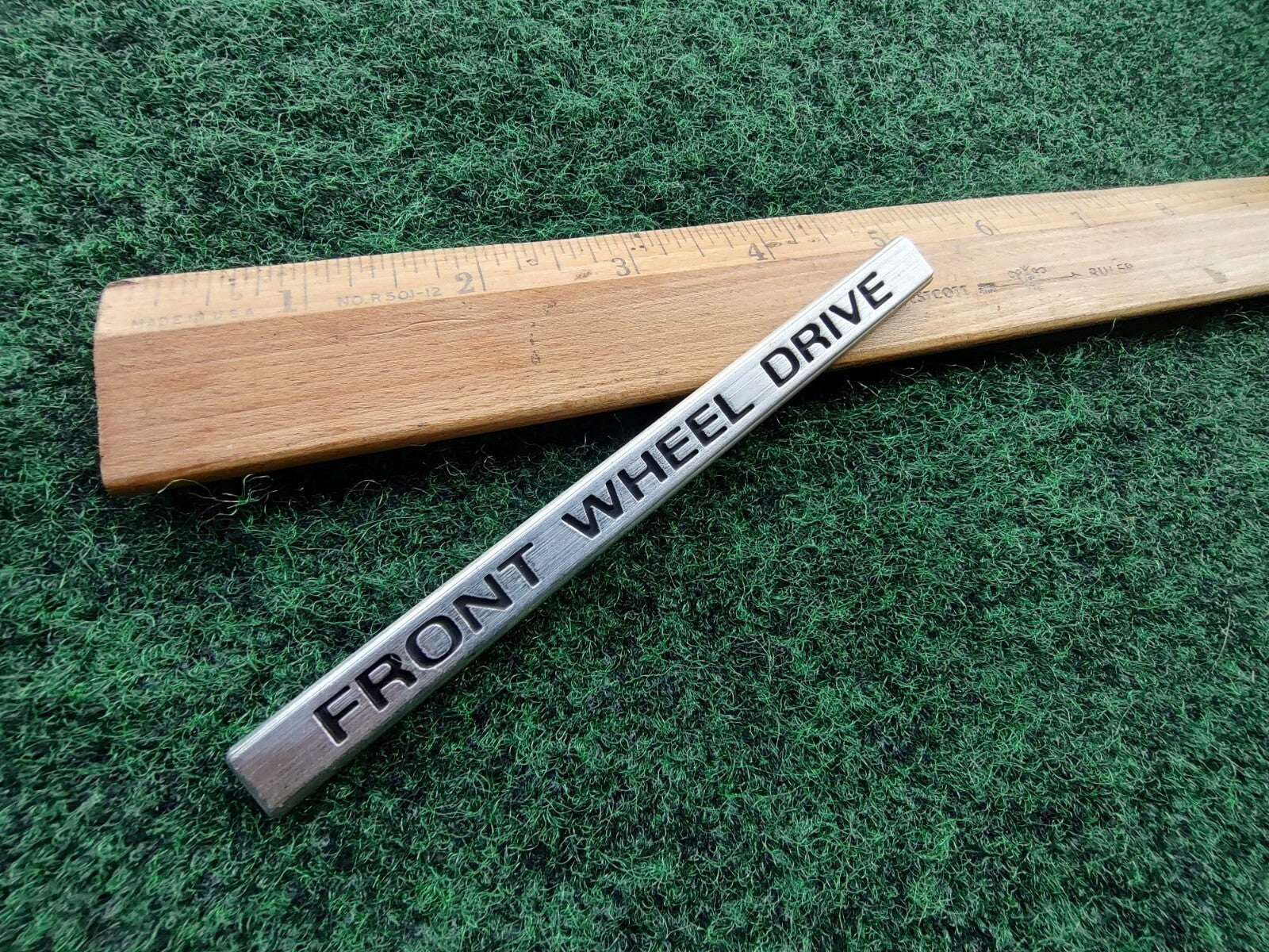 FRONT WHEEL DRIVE Fender Emblem Logo Name Plate Badge Trim 4229482 Aluminum 5S2