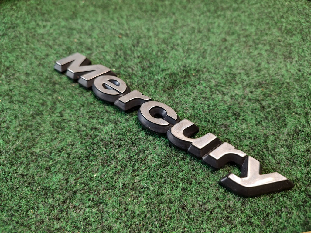 Mercury OEM Chrome Plastic 7 3/8" Emblem Badge Logo Nameplate Name Plate 1S4