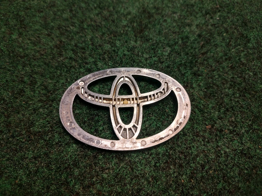 Toyota Chrome Plastic Emblem Badge Logo OEM 3 INCH Wide 2S1