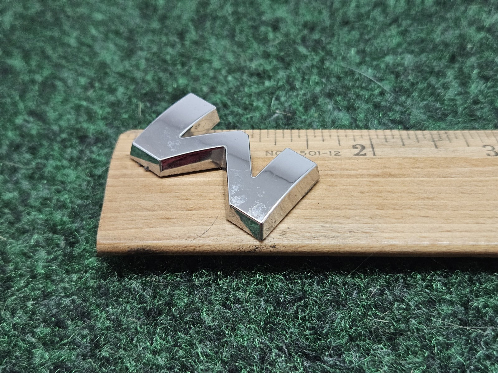 OEM "M" Silver Individual 3D Letter Lettering Emblem Badge Logo Nameplate 7S7