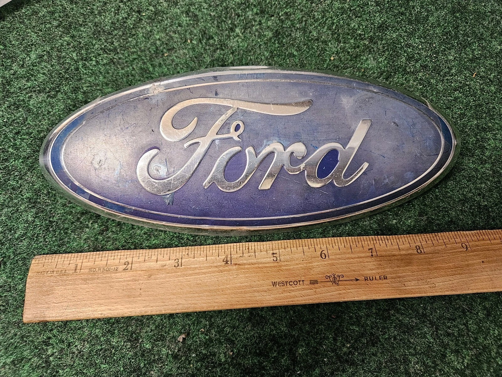 Ford Front Grille Emblem OEM 4L34-15402A16-AB 4L34-15402A16-BA Oval Badge 9" 3M4