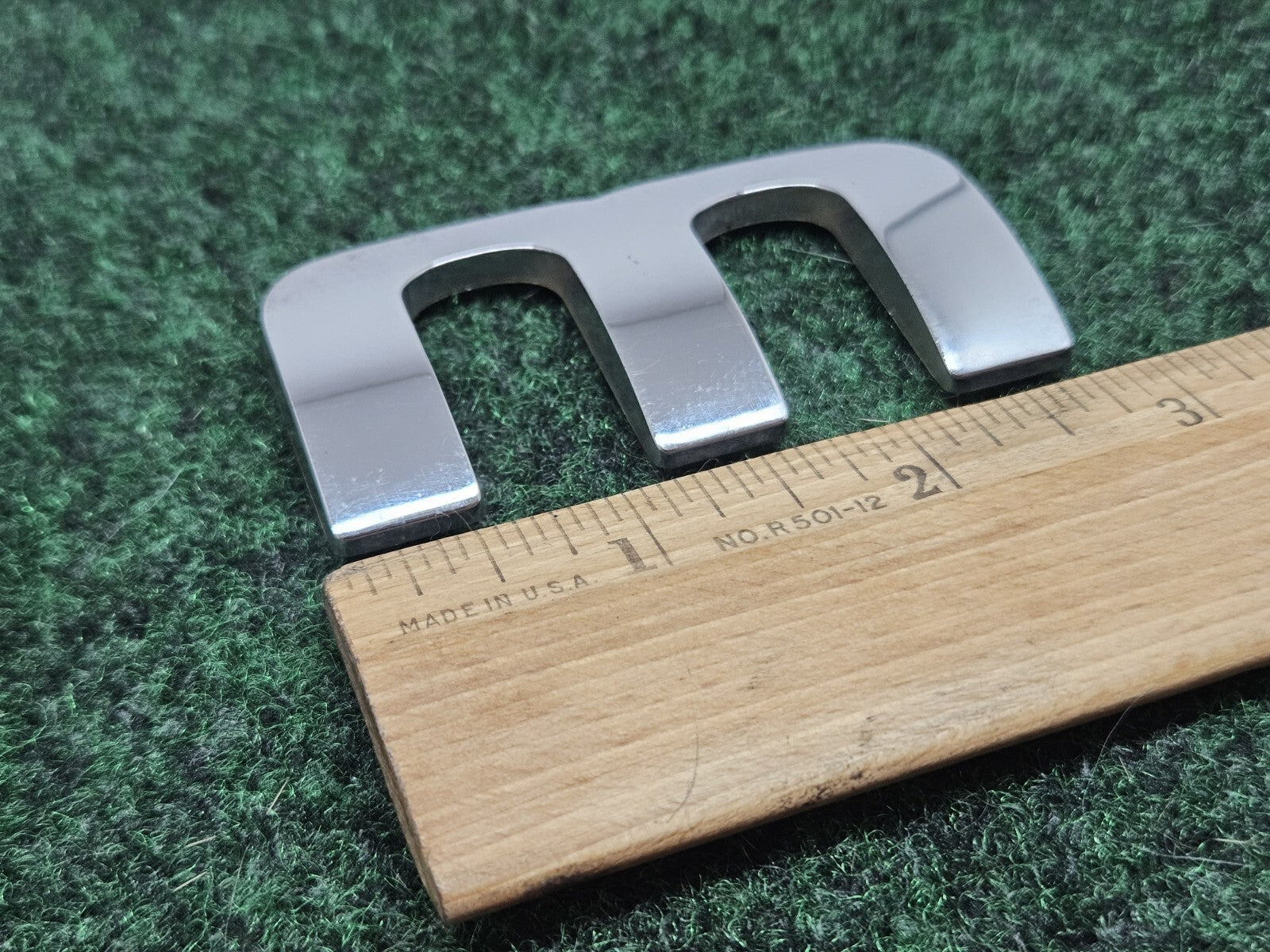 OEM "M" Silver Individual Letter Lettering Emblem Badge Logo Nameplate 3D 7S7