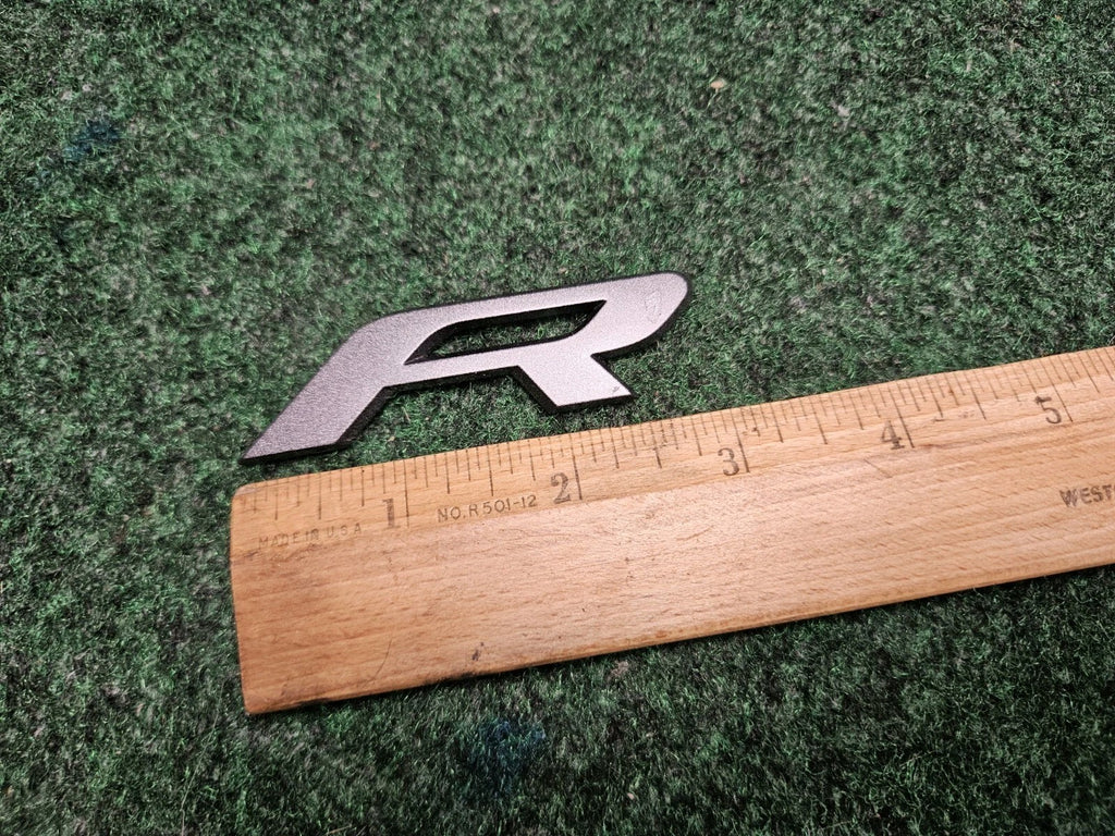 2011-2019 FORD EXPLORER Letter R Only FRONT HOOD EMBLEM LOGO BADGE GRAY OEM CL4