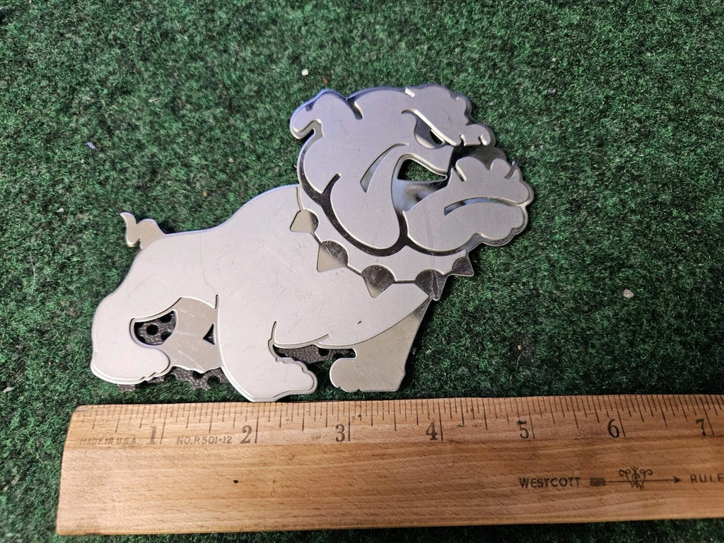 Emblem Badge Decal Sticker 3D Bull Dog Dual Layer Stainless Steel 4M8