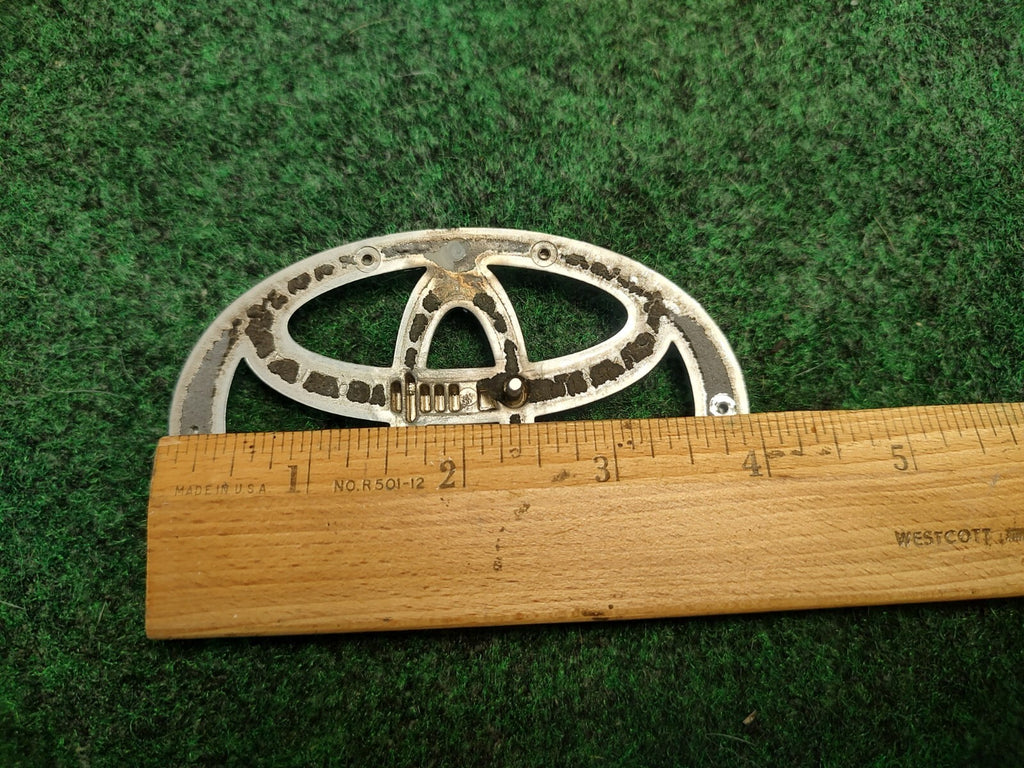 Toyota Chrome Plastic Emblem Badge Logo OEM 4 NCH Wide 1S8