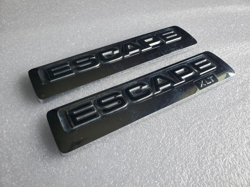 (2) 08 09 10 11 12 FORD ESCAPE XLT REAR GATE CHROME EMBLEM LOGO BADGE OEM 2L3