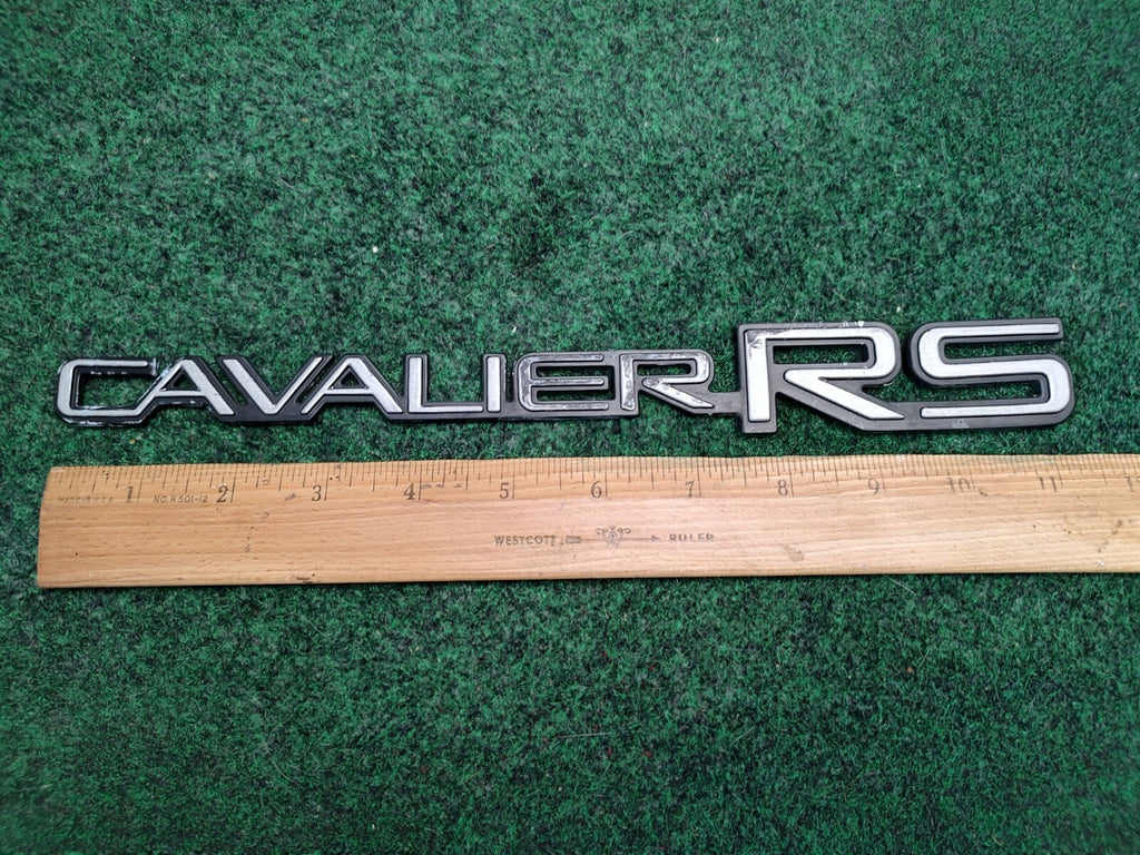 Chevy 1990-1994 Cavalier RS Red Rear Trunk Emblem Badge Logo Nameplate Name 1S4