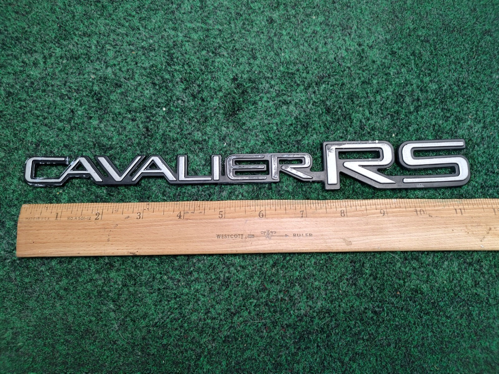 Chevy 1990-1994 Cavalier RS Red Rear Trunk Emblem Badge Logo Nameplate Name 1S4