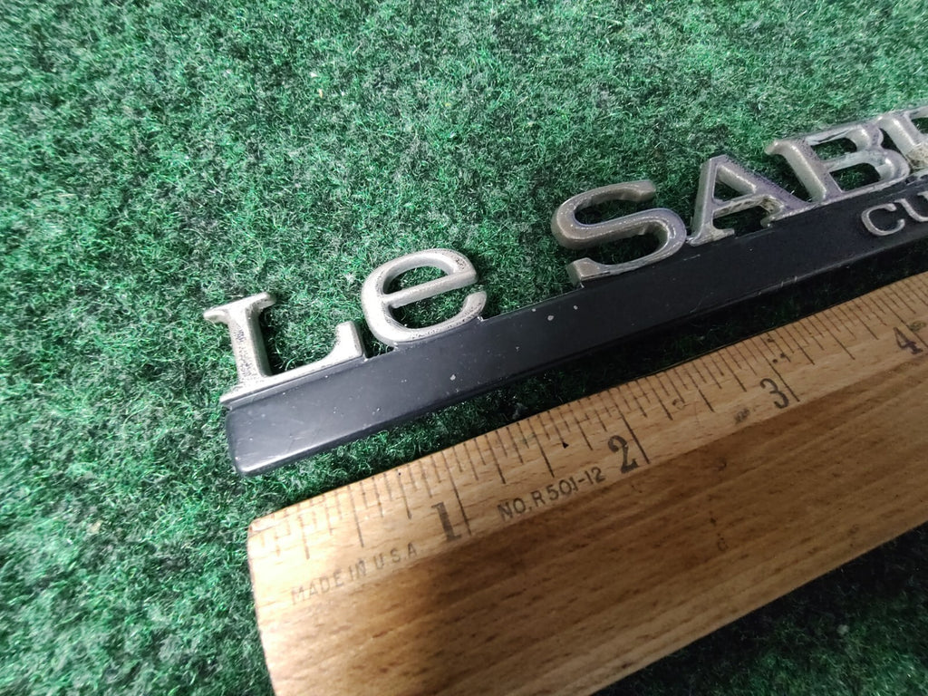 BUICK LESABRE CUSTOM - OEM EMBLEM BADGE SYMBOL LOGO NAME PLATE 6S6
