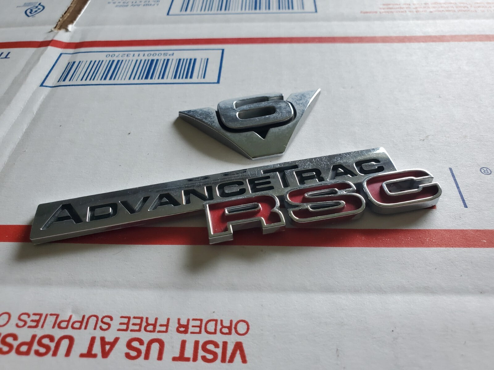 ( Ford Expedtion Explorer Rear Chrome ADVANCE TRAC RSC NAMEPLATE Emblem 3L6 V6