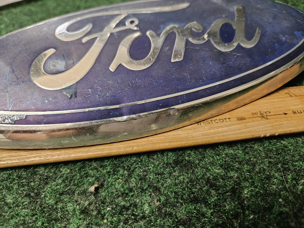 Ford Front Grille Emblem OEM 4L34-15402A16-AB 4L34-15402A16-BA Oval Badge 9" 3M4