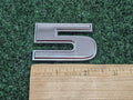 OEM 3D "5" Chrome Individual Number Lettering Emblem Badge 3D Logo Nameplate 7S7