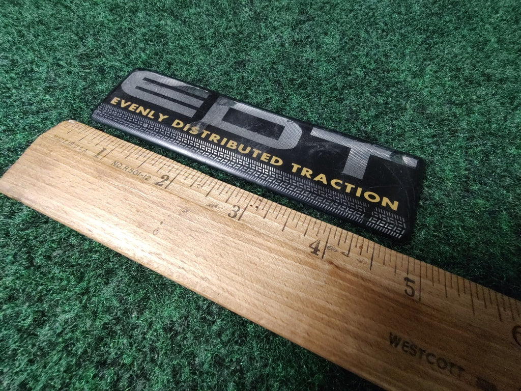 Evenly Distributed Traction Emblem OEM NAME PLATE Badge Logo Nameplate EDT 7S1