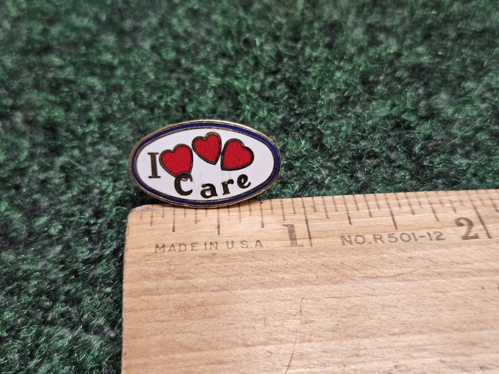 I Heart Care Lapel Pin Hat Vest Brooche