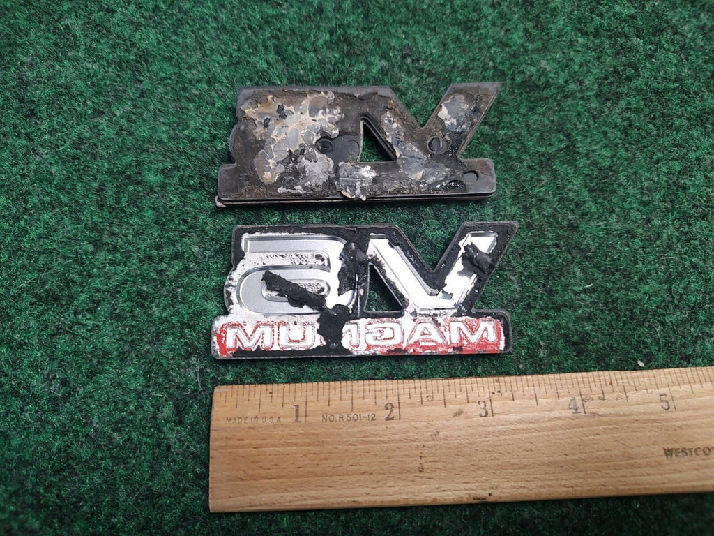 (2) Dodge V6 Magnum Badge Emblem Name Plate Logo OEM 4S9