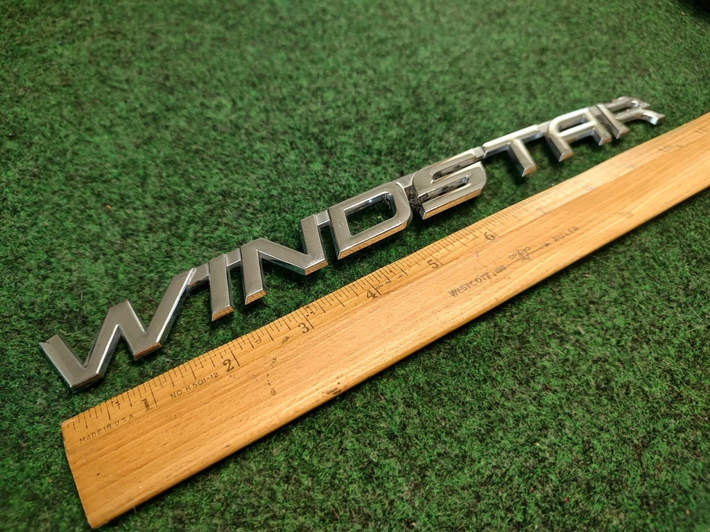 99 00 01 02 03 FORD WINDSTAR REAR CHROME EMBLEM LOGO BADGE SYMBOL USED OEM 2S2
