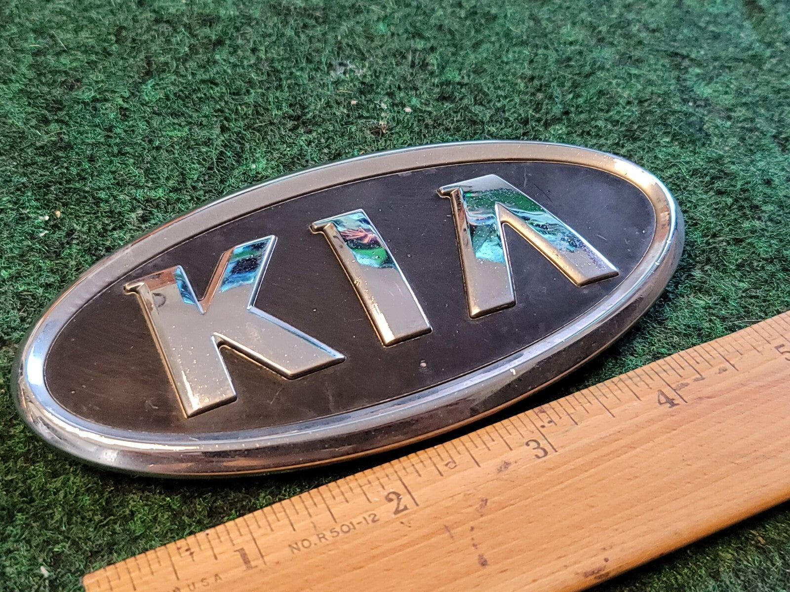 2016 Kia Sportage Front Grille Emblem Black Chrome SYH301-130 OEM 1M2
