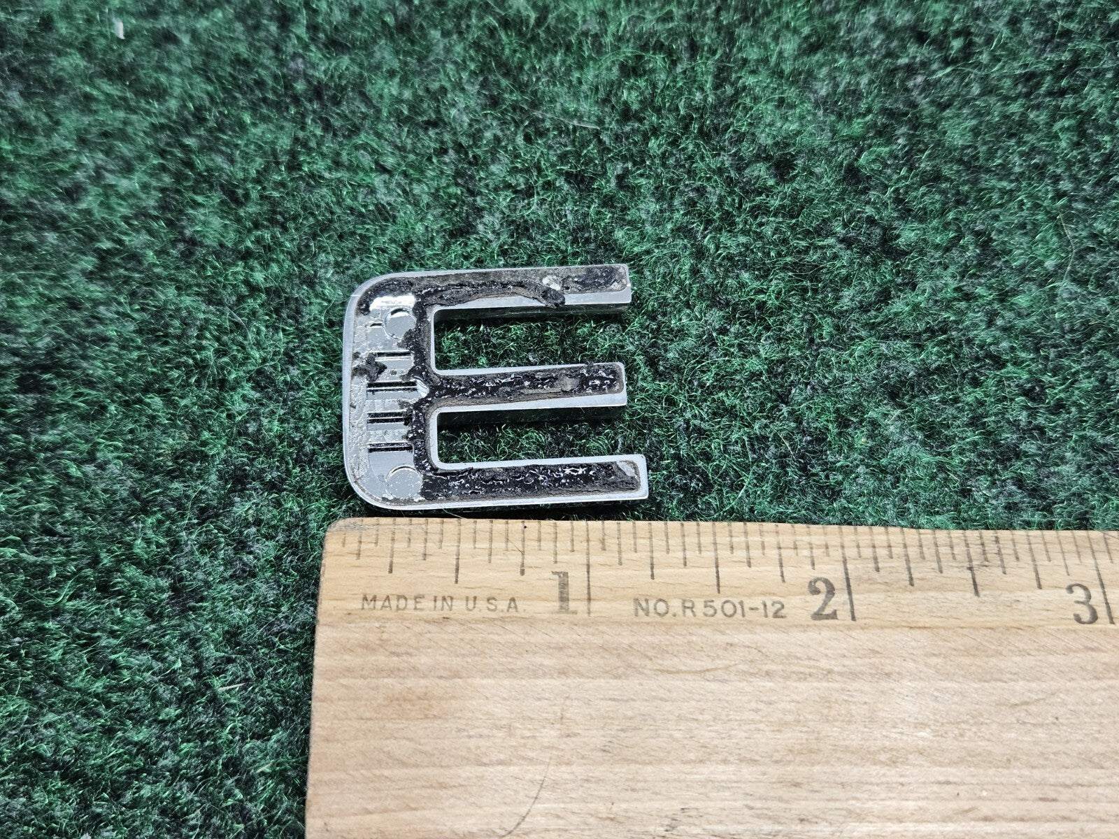 OEM "E" Chrome Hood Hatch Side Individual Letter Emblem 3D Logo Nameplate 7S8
