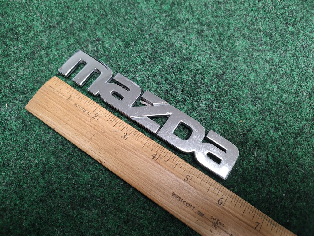 Mazda OEM Chrome Emblem Badge Logo Nameplate Name Plate ~5.8 Inches 4S4