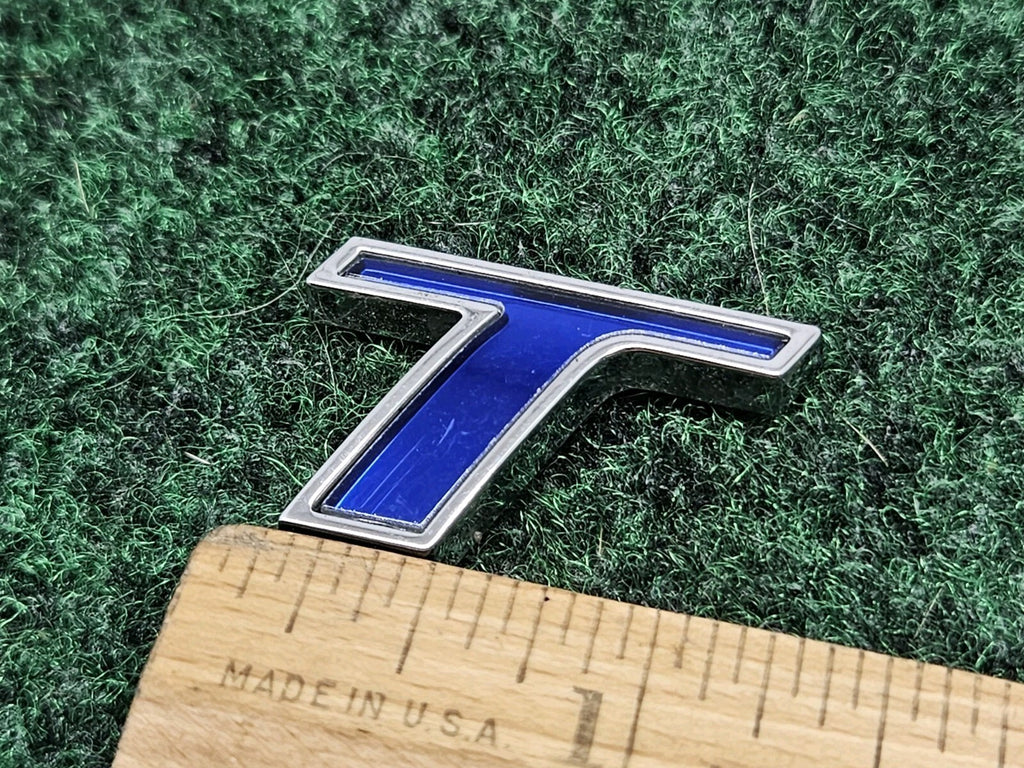 OEM "T" Chrome Blue Individual Letter Lettering Emblem Badge Logo Nameplate 7S7
