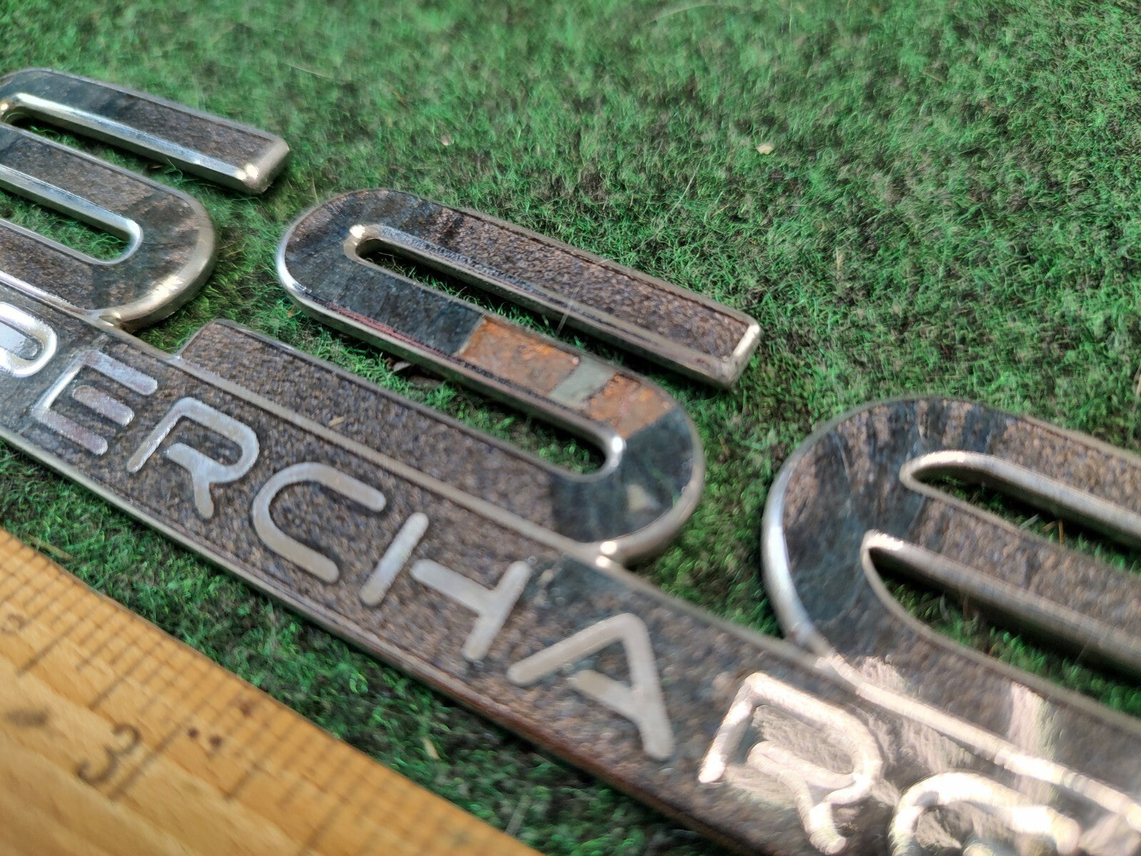 Pontiac SSEi Supercharged Gray Metal Emblem Badge Logo Nameplate Name Plate 1S4