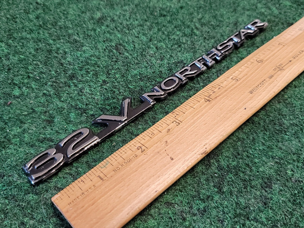 Cadillac "32 V Northstar" Chrome/Black Emblem Badge Logo Symbol Sign OEM 1M6