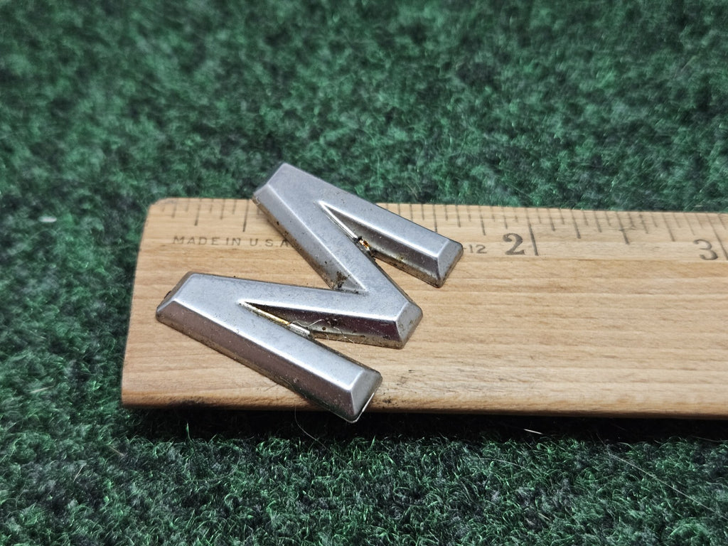 OEM "M" Silver Individual Letter Lettering Emblem Badge Logo Nameplate 7S6