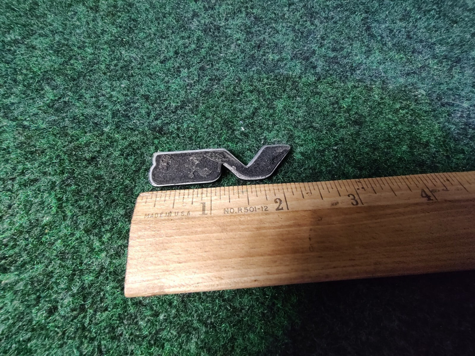 Pontiac OEM V6 Chrome Black Plastic Emblem Badge Logo Nameplate Name Plate 7L1