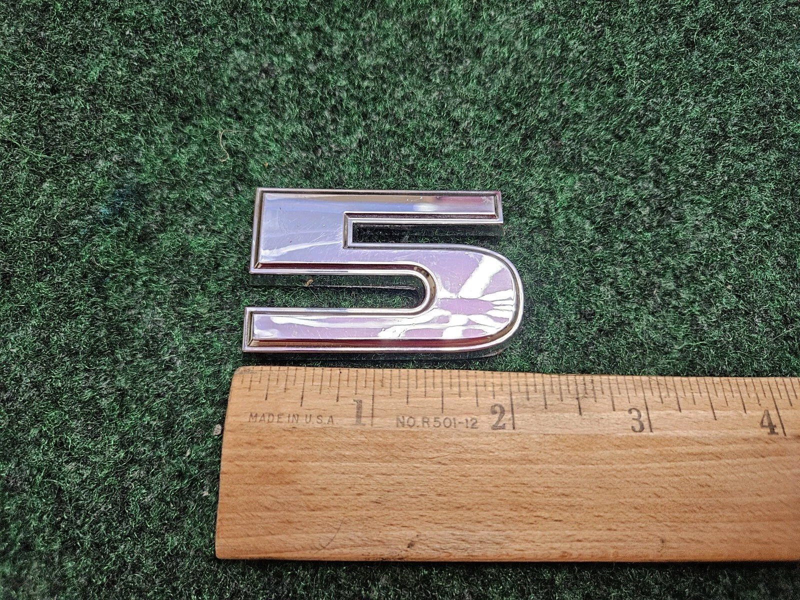 OEM 3D "5" Chrome Individual Number Lettering Emblem Badge Logo Nameplate 7S6