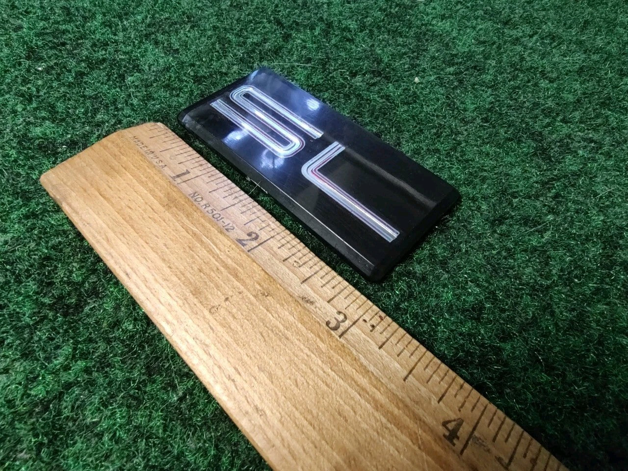 GMC CHEVROLET SL EMBLEM LOGO BADGE SYMBOL SIGN Vintage BLACK OEM USED 3S1
