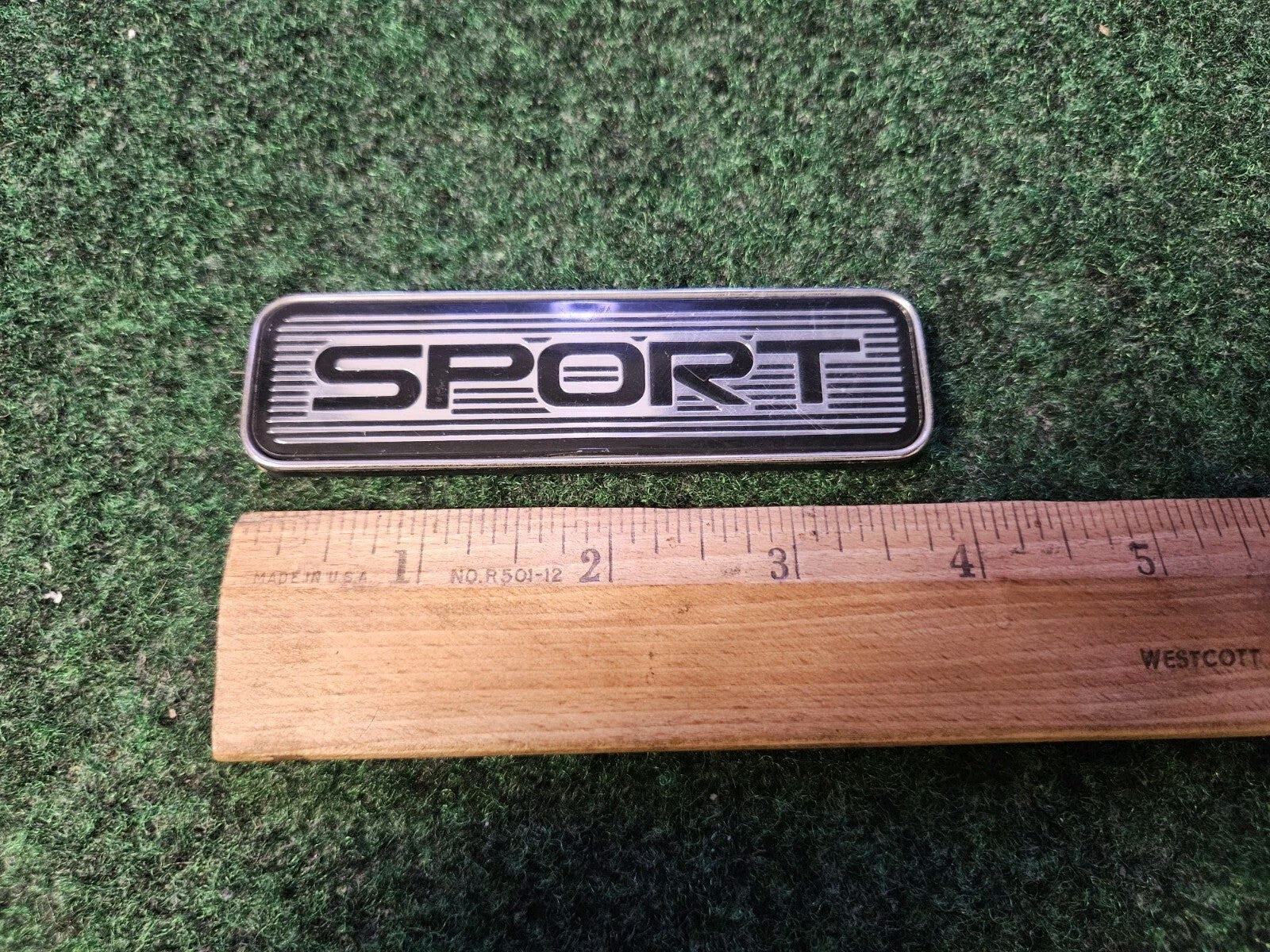 OEM Sport Black Plastic 4" Emblem Badge Logo Nameplate Name Plate Insignia 6L4
