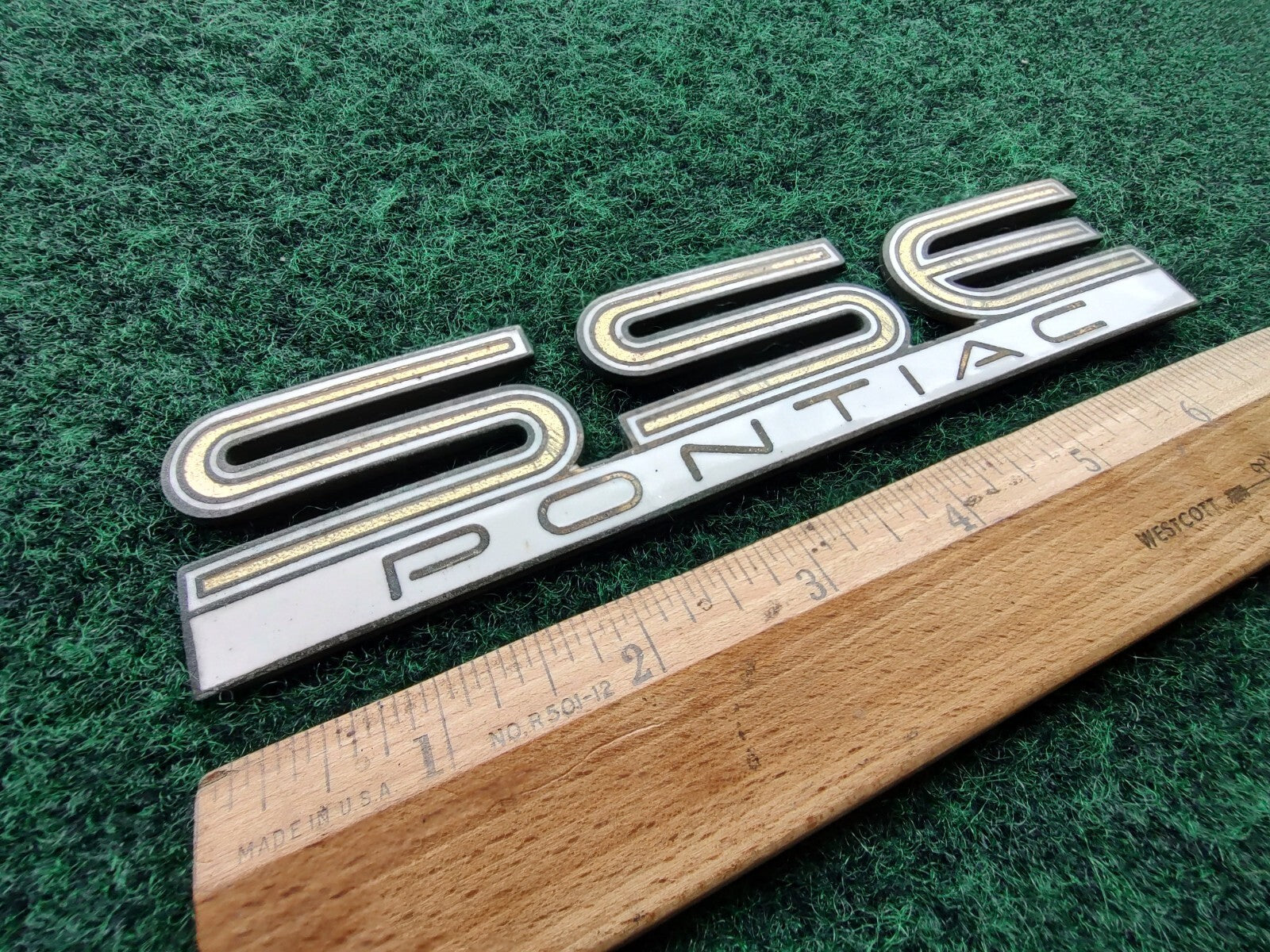 Pontiac SSE Supercharged Brown Metal Emblem Badge Logo Nameplate Name Plate 5S2