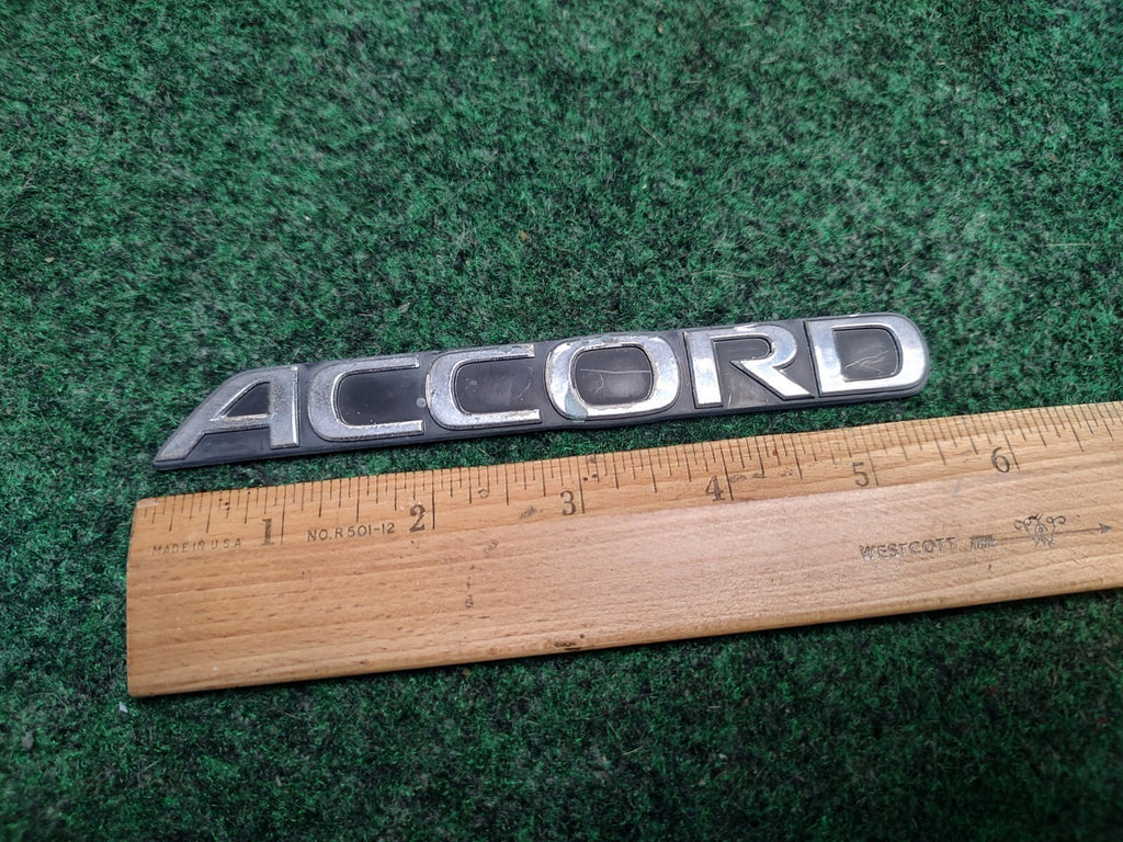 1990-1993 Honda Accord Emblem Badge Letters Logo Decal Trunk Rear Chrome OEM 3S3