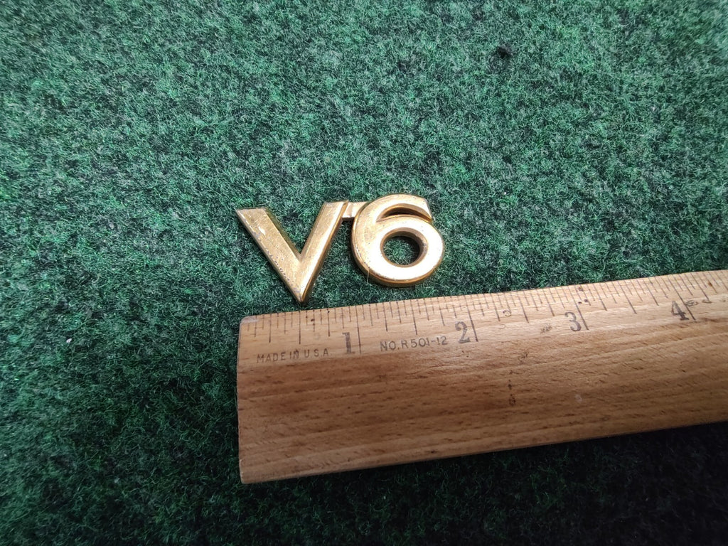 Genuine Toyota Deck Lid Emblem Gold Name Plate Badge V6 75443-AA130 / AA090 5S5