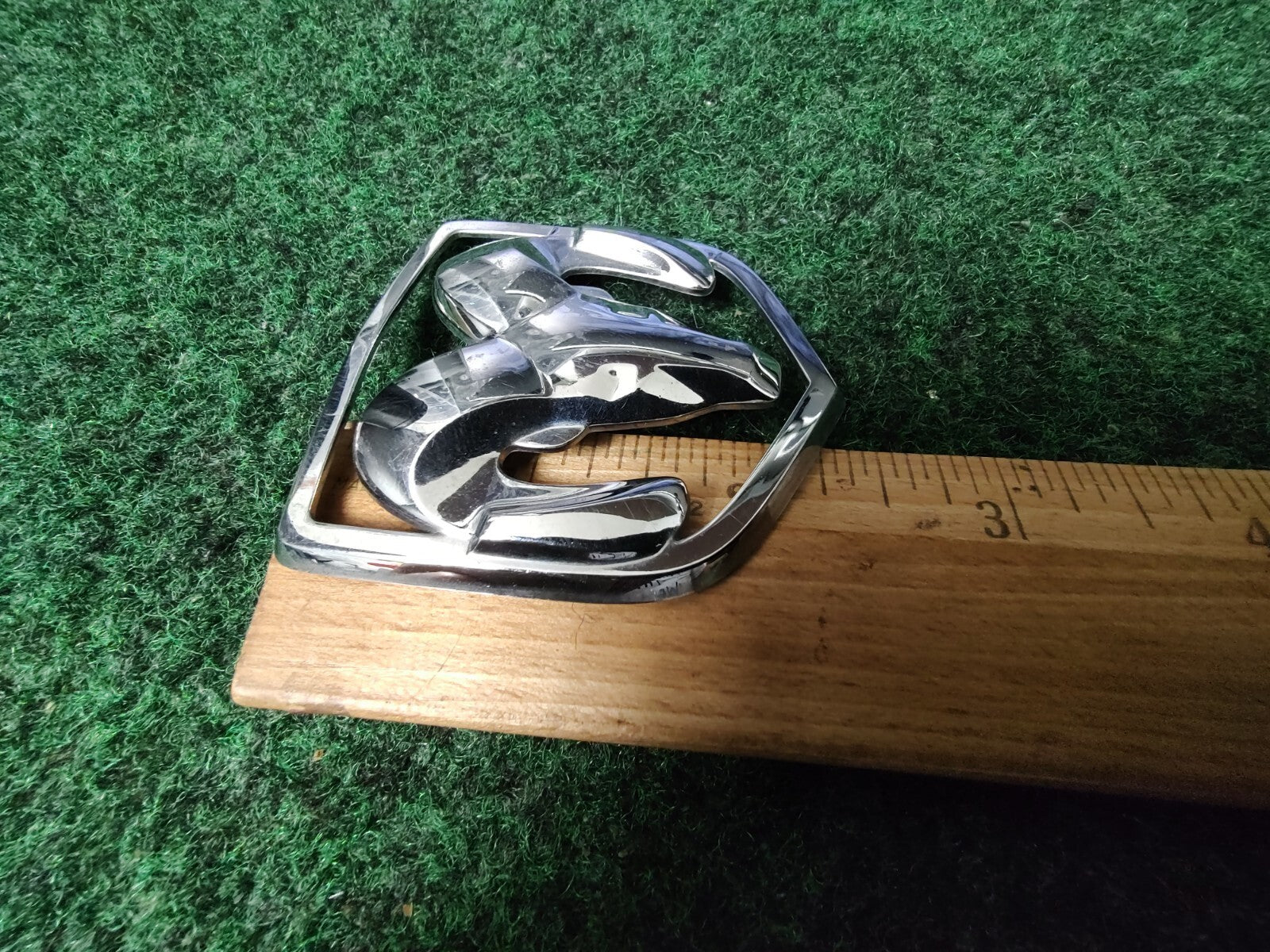 Dodge Front Grille Emblem Logo Badg OEM Name Plate Name See Measurements 7S2