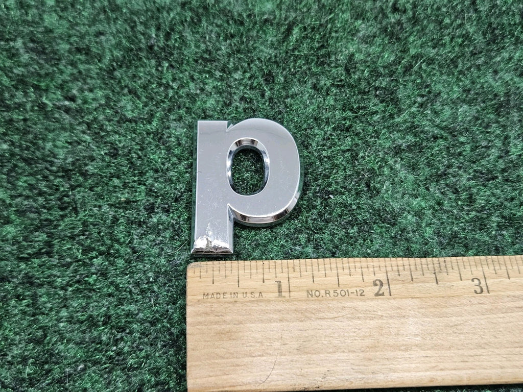 Jeep OEM "P" Chrome Hood Hatch Individual Letter Emblem Badge Logo Nameplate 7S9