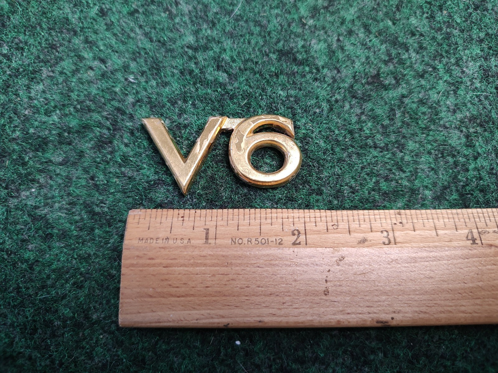 Genuine Toyota Deck Lid Emblem Gold Name Plate Badge V6 75443-AA130 / AA090 4S4