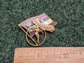 California WBA Flag Basketball Lapel Pin Brooch