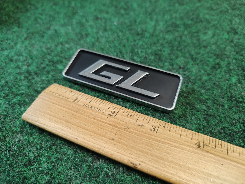 OEM GL Black Vintage 3.25" Plastic Emblem Badge Logo Nameplate Name Insignia 4S7