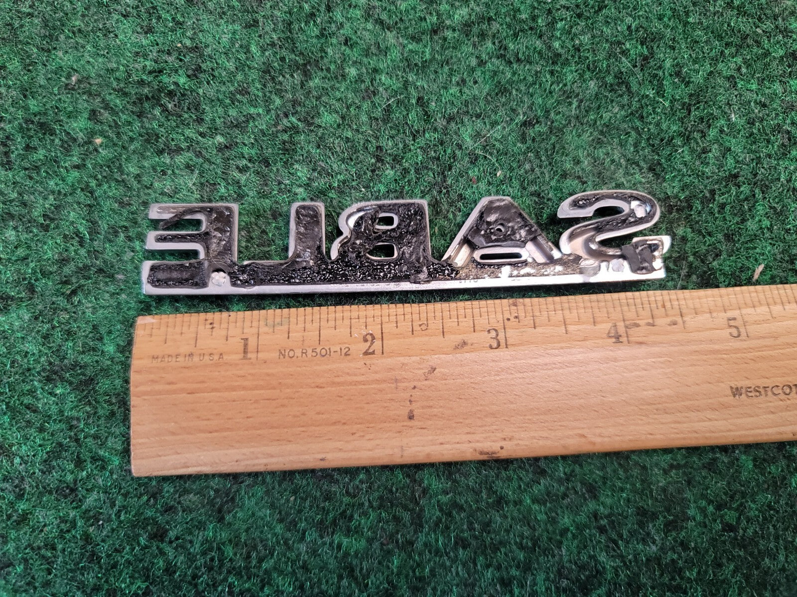 00 01 02 03 MERCURY SABLE REAR GATE LID EMBLEM BADGE SYMBOL LOGO OEM 2M4