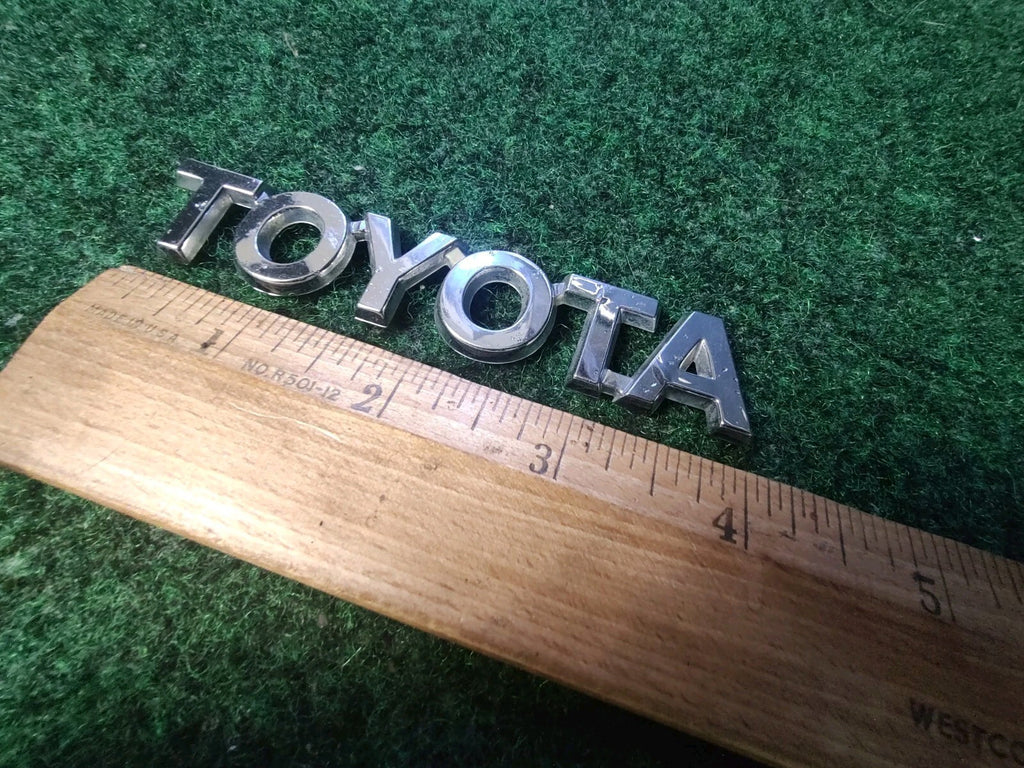 Toyota Rear Trunk Lid Emblem Name Plate Nameplate 4'' Inch Chrome OEM 4S3