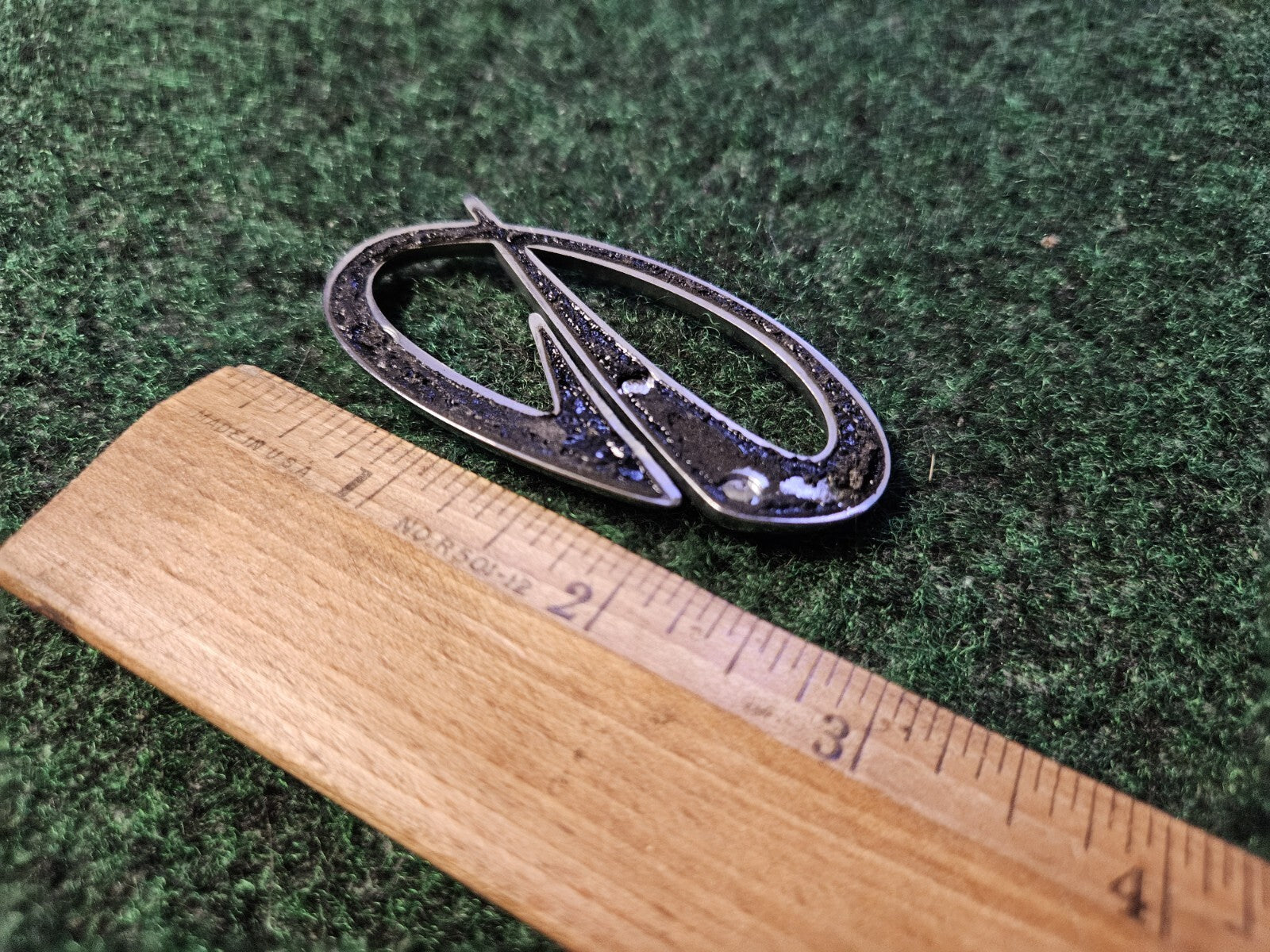 Vintage OLDSMOBILE Chrome EMBLEM SYMBOL BADGE OEM Nameplate Logo 2.75" 5L9