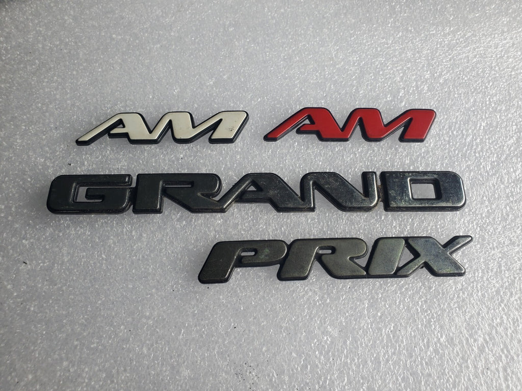 (4) Pontiac OEM Grand Am Prix Emblem Badge Logo Nameplate Name Plate VNTG