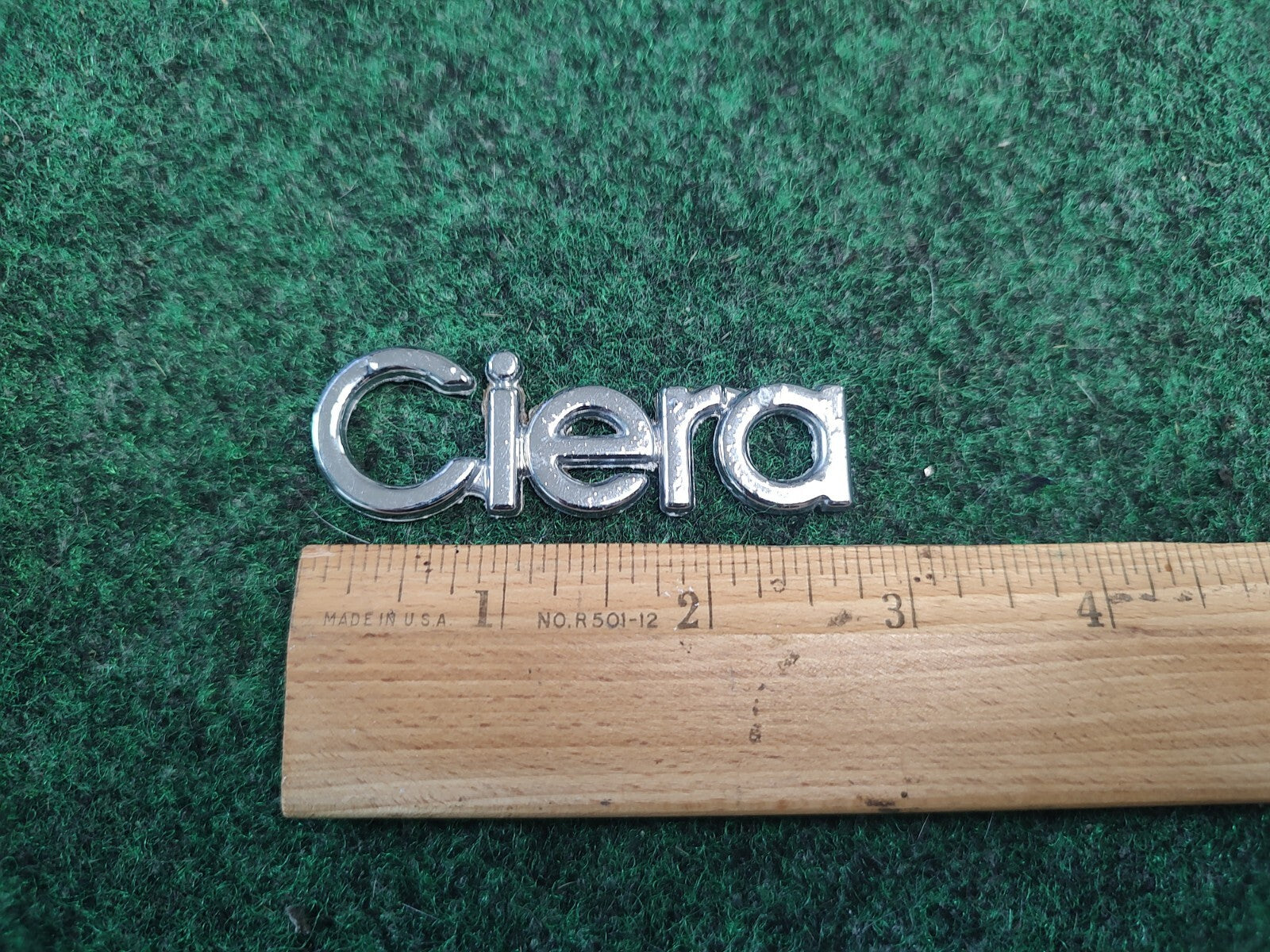 OEM Oldsmobile CIERA Emblem Badge Nameplate Metal Chrome Script Car Auto 1S7