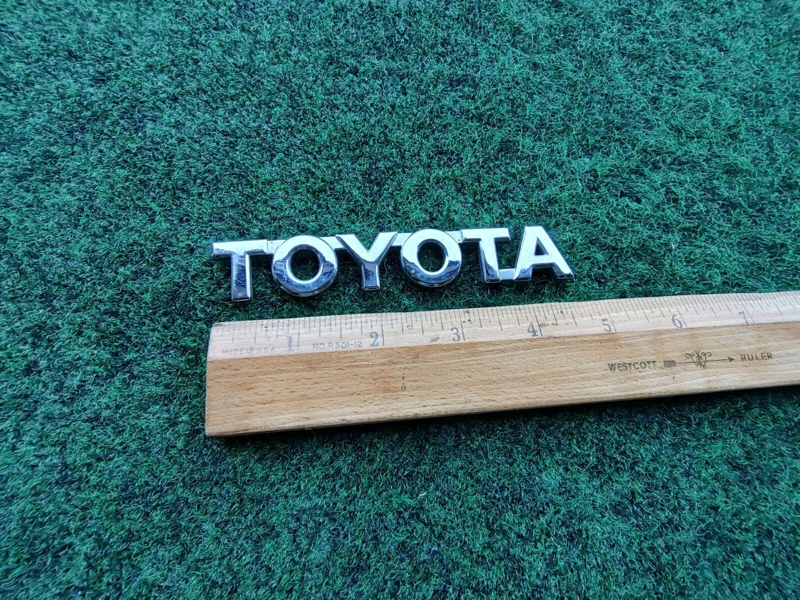 Toyota OEM Chrome Plastic 4.75" Emblem Badge Logo Nameplate Name 7544 02070 5S3