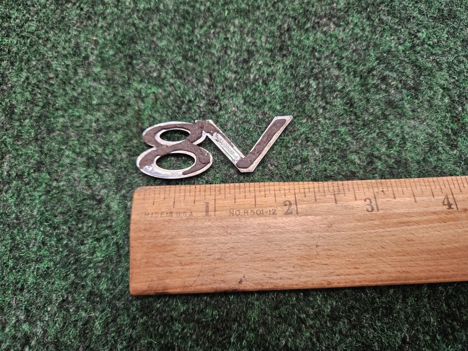 Ford V8 Emblem Logo Name Plate Nameplate Badge OEM 6M4