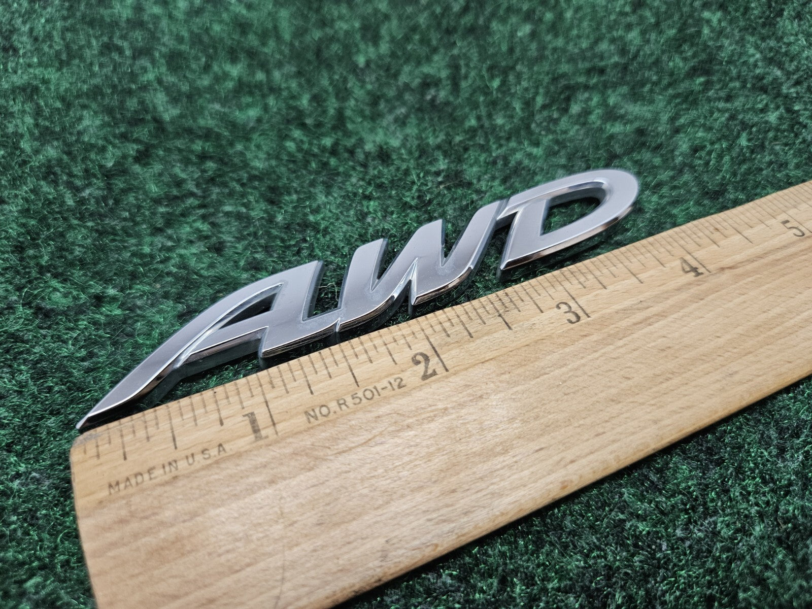 AWD Logo Chrome Emblem Badge Sign Logo Trim Name Plate OEM GL1